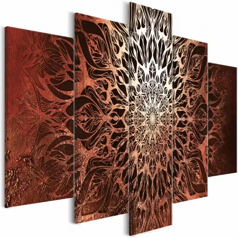 Tablou - Hypnosis (5 Parts) Orange Wide Reducere
