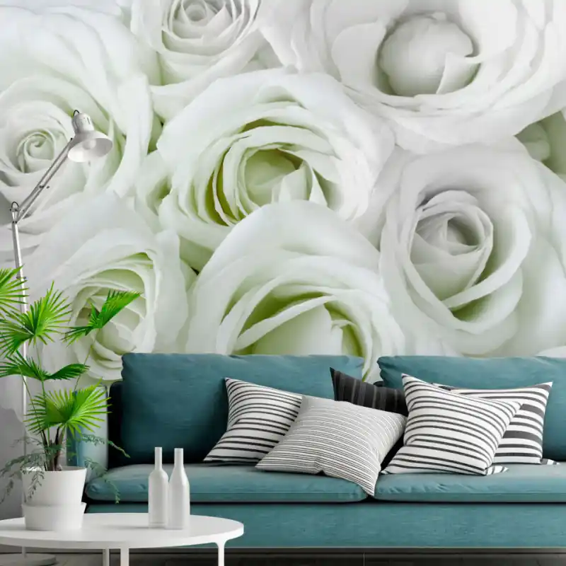 Fototapet - Satin Rose (Green) Bestseller