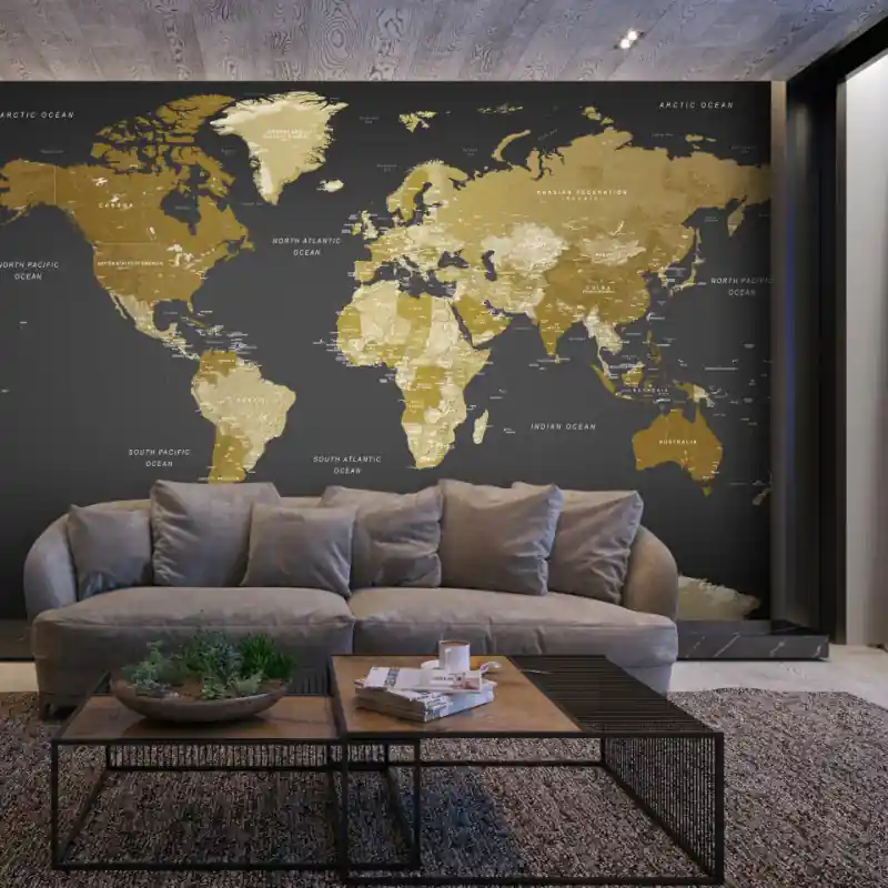 Retur gratuit Fototapet - World Map Modern Geography