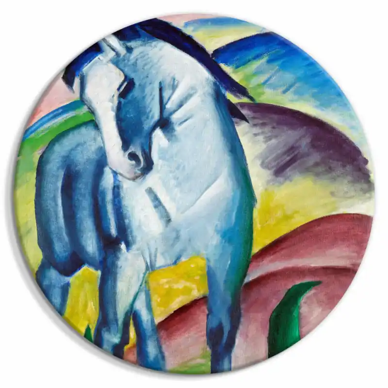 Ofertă specială Tablou rotund - Blue Horse (Franz Marc)