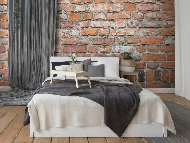 Fototapet - Loft Wall - Pattern Imitating an Old Red Brick Ofertă