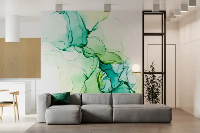 Comandă acum Tapet Pictura abstracta verde