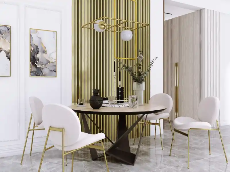 Panou riflat 3D Milo, Auriu, 270x11.6cm, Lamelio Cumpărături sigure