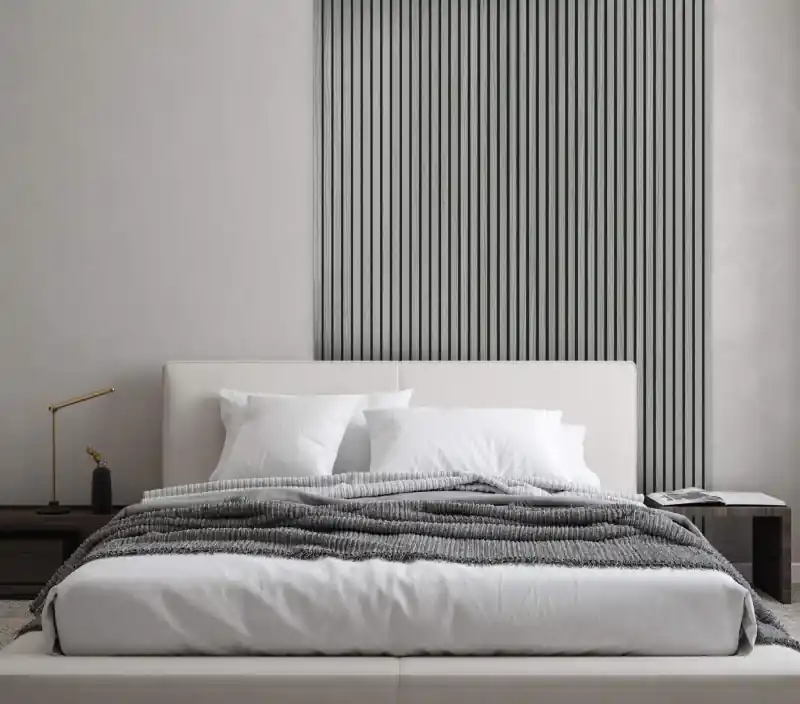 Panou riflat MDF, Grey, fonoabsorbant, 270x28cm, Lamelio Reducere specială