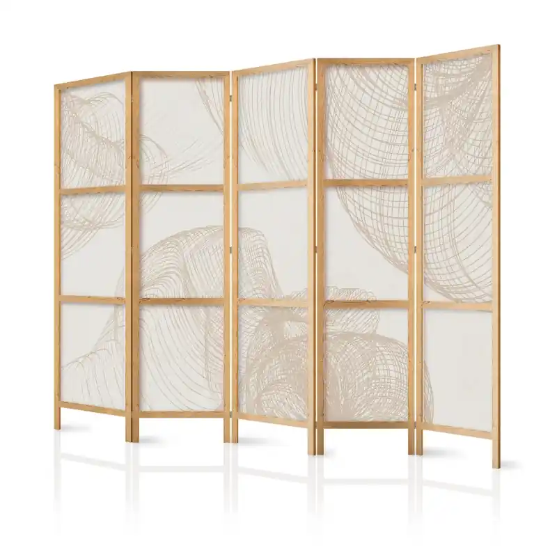 Reducere specială Paravan japonez - Beige shapes on a light background