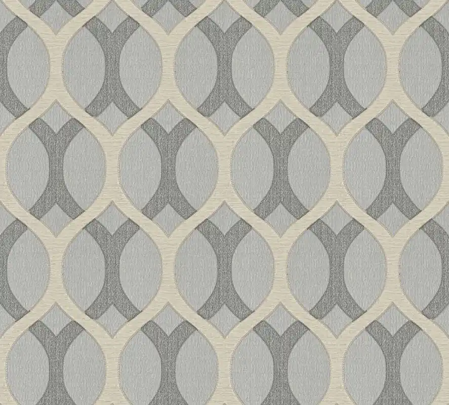 Livrare expres Tapet geometric gri cu bej colectia Modern&Classic Design