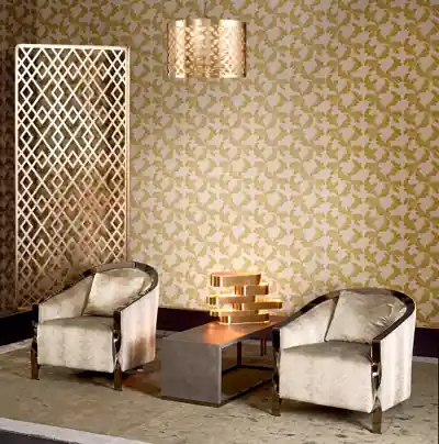 Tapet clasic floral auriu colectia Modern&Classic Design Reducere