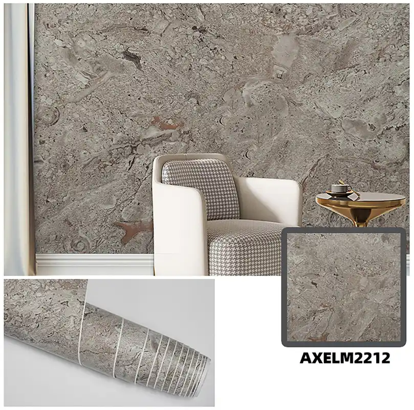 Autocolant decorativ pentru mobila si perete model marmura gri inchis 67.5cm x 15m Calitate înaltă