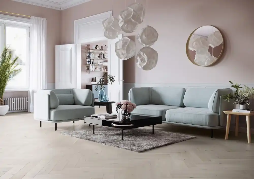 Parchet triplustratificat STEJAR CAPPUCINO HERRINGBONE 110 Pure Classico Barlinek Super ofertă