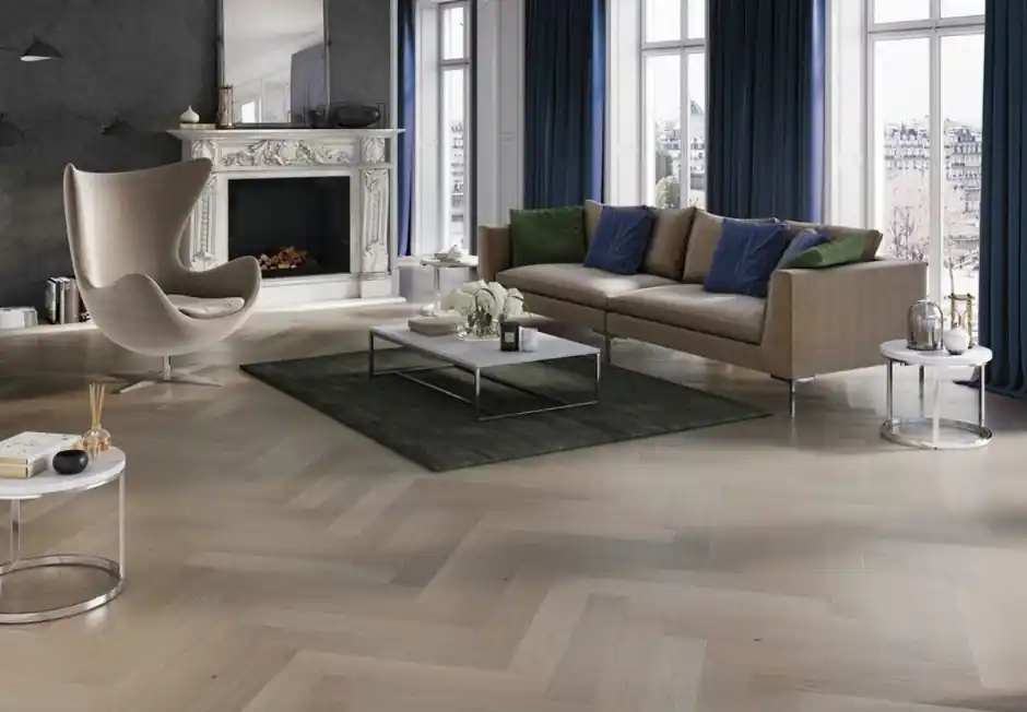 Preț mic Parchet triplustratificat STEJAR MARZIPAN MUFFIN HERRINGBONE 130 Pure Classico Barlinek
