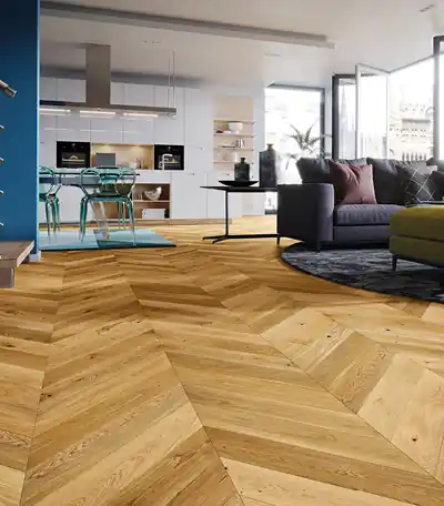 Bestseller Parchet triplustratificat STEJAR CARAMEL CHEVRON 130 Pure Classico Barlinek