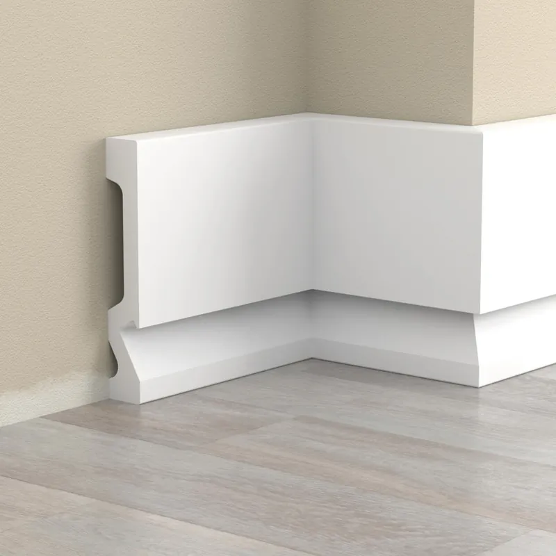 Plinta decorativa alba din polimer dur cu LED DP29LE Preț redus