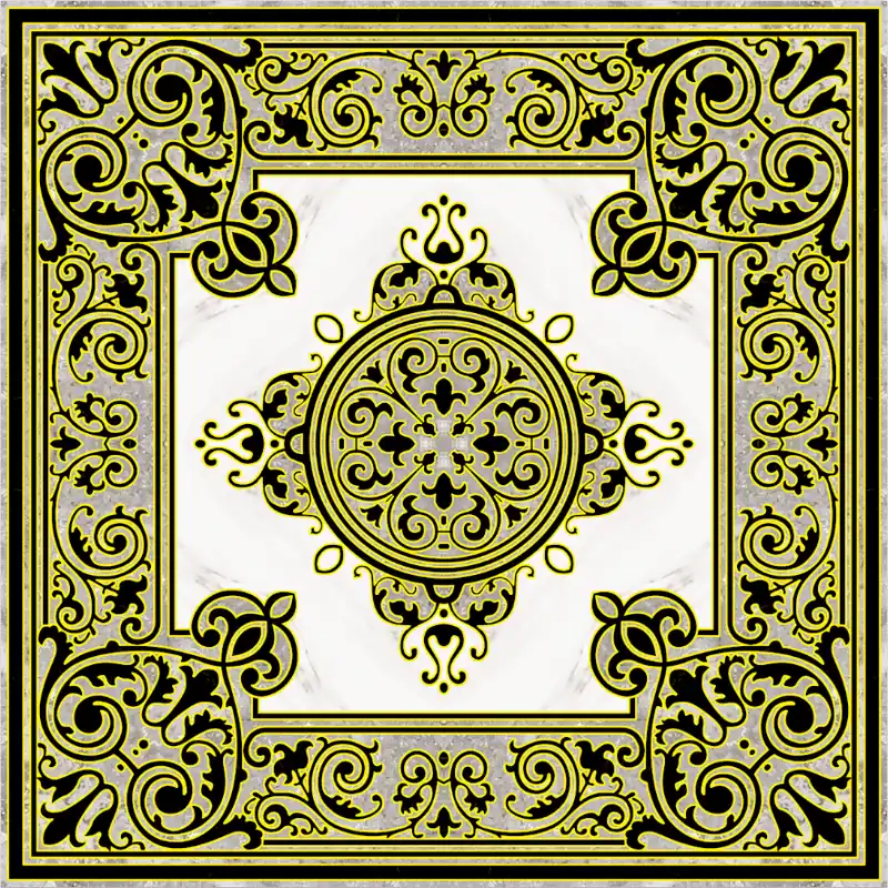 Gresie decorativa / covor ceramic Baroque Zahra 12618-1B, 120X120 (4 placi 60X60), lucioasa Ofertă specială