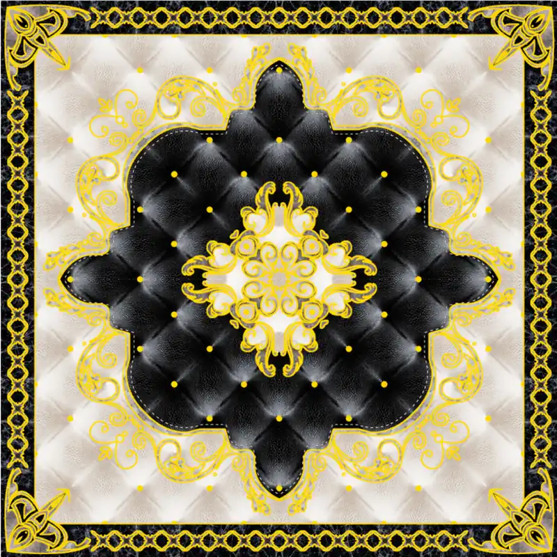 Retur ușor Gresie decorativa / covor ceramic Baroque Safa 12497-1B, 120X120 (4 placi 60X60), lucioasa