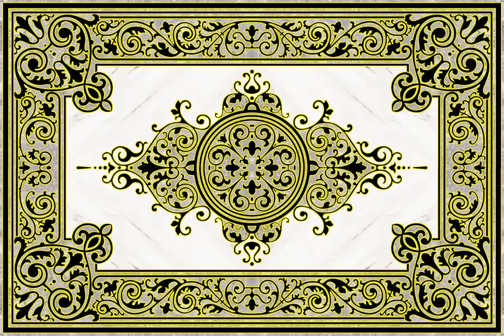 Super ofertă Gresie decorativa / covor ceramic Baroque Zahra 1218616-1B, 120X180 (6 placi 60X60), lucioasa