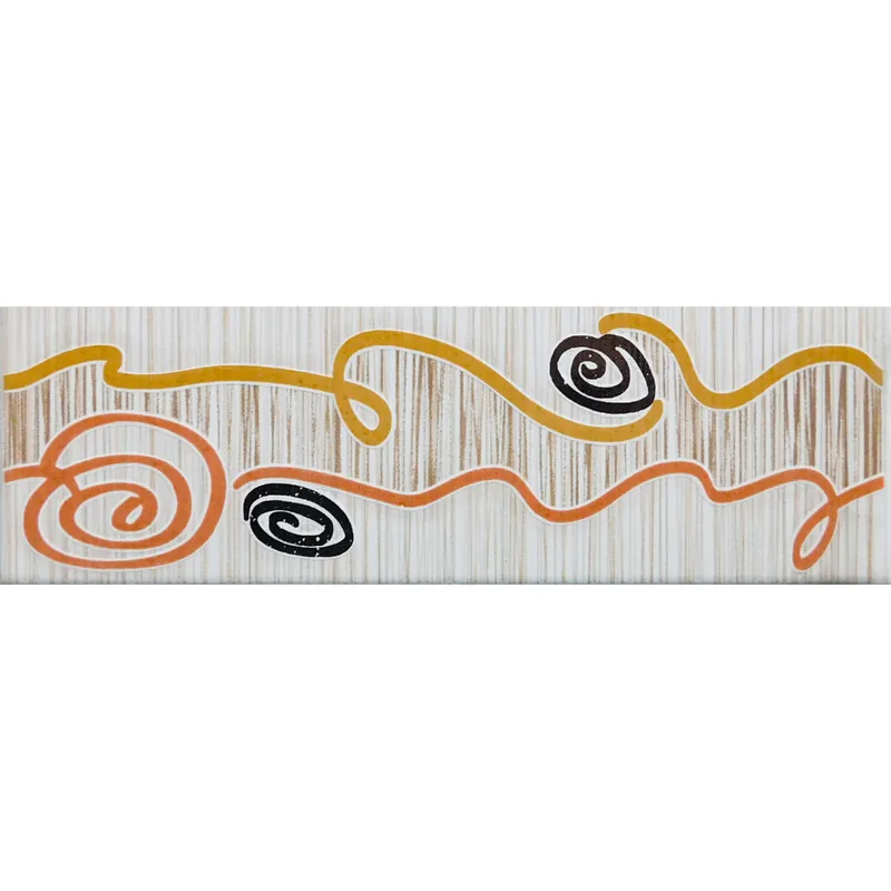 Brau decorativ faianta baie / bucatarie Lena Spiral Beige, 8 x 25 Discount