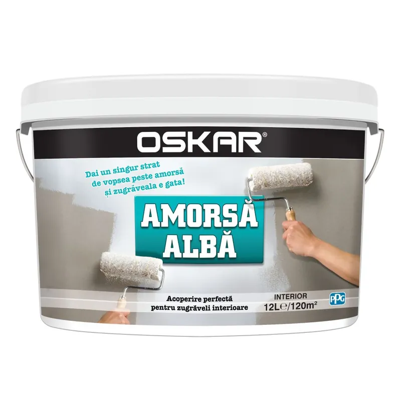 Amorsa pentru perete Oskar, interior, Alba, 12 L Bestseller