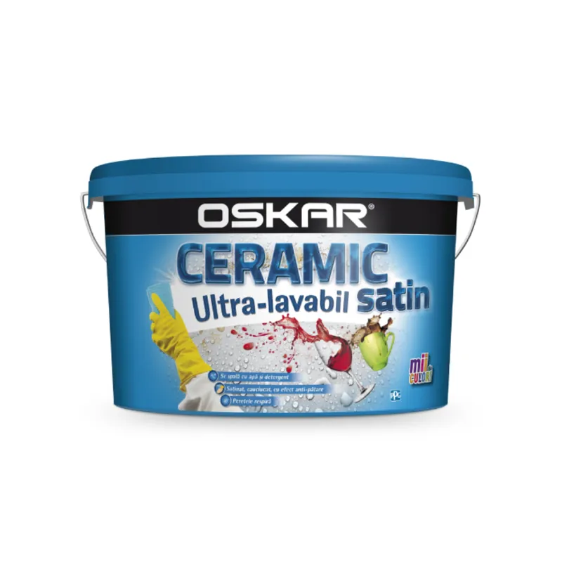 Vopsea ultralavabila pentru interior/exterior Oskar Ceramic satin 8.5 L Bestseller