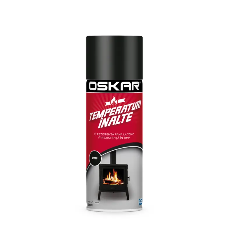 Reducere Spray vopsea Oskar Temperaturi inalte, negru, 400 ml