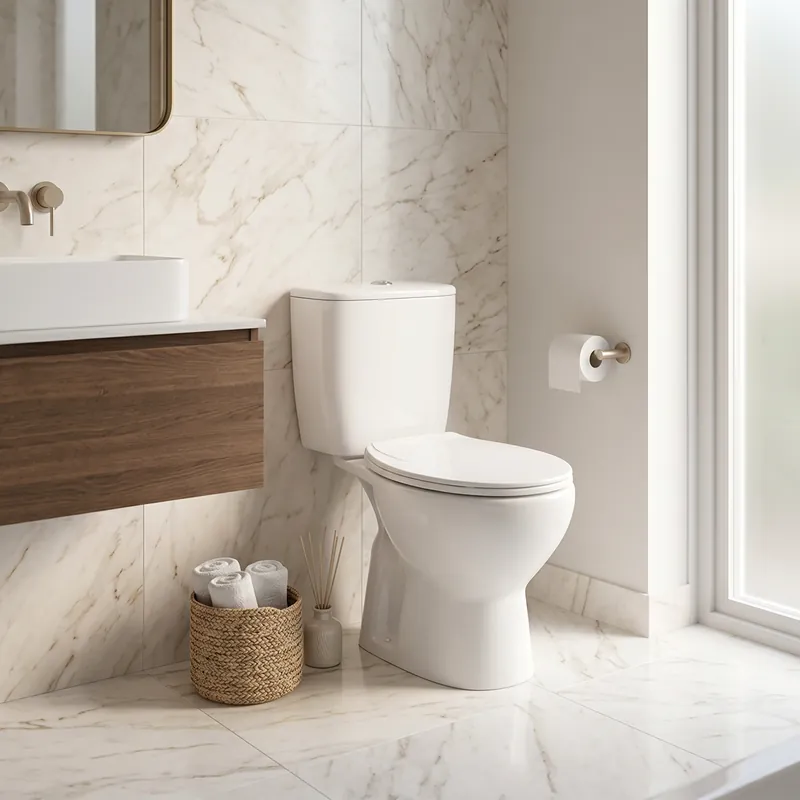 Set vas WC pe pardoseala cu rezervor Celesta Polaris CIV, cu mecanism si capac duroplast cu inchidere lenta, ceramica, alb Livrare rapidă