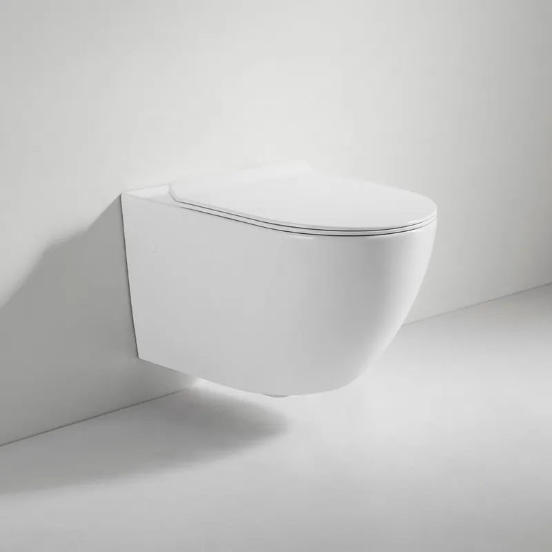 Vas WC suspendat rimless Celesta Capella, 55 x 37 cm, ceramica, capac cu inchidere lenta duroplast inclus, alb lucios Ultima șansă
