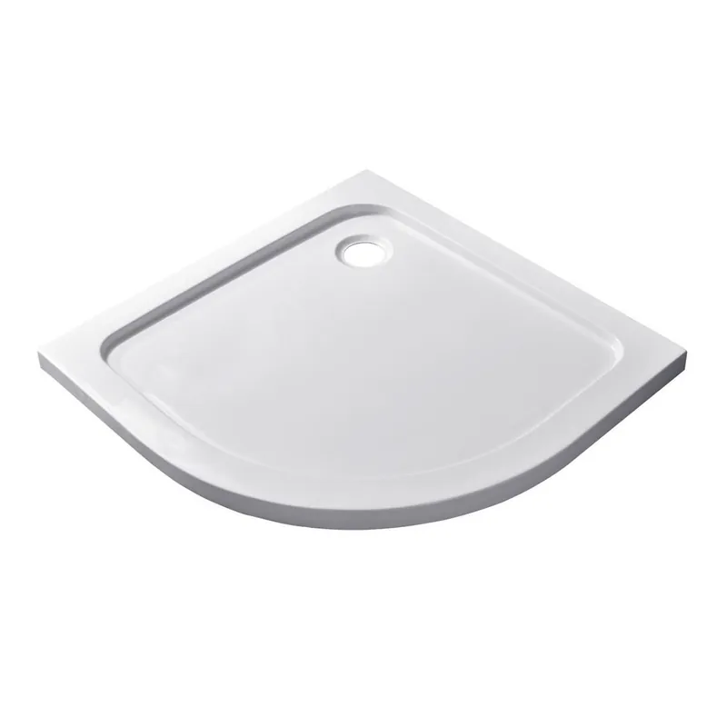 Cumpărături sigure Cadita dus semirotunda Slim Bella, acril, 90 x 90 x 5 cm