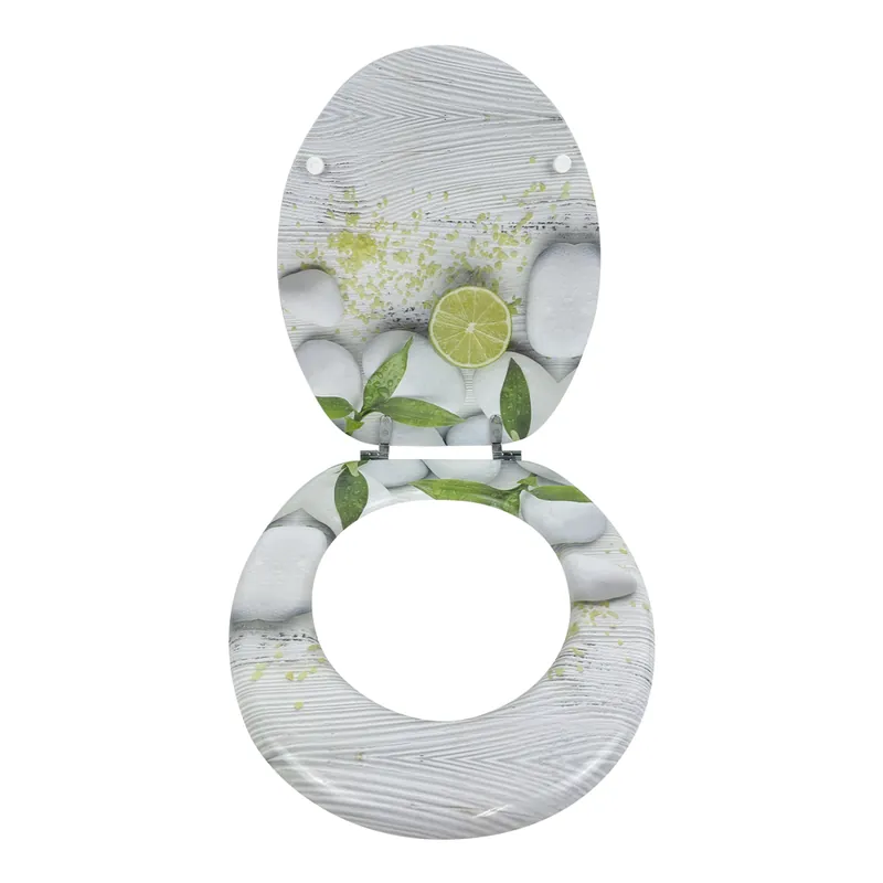 Capac vas WC din MDF Lime, decor 3 fete, inchidere standard, 44 x 38 cm Plată sigură