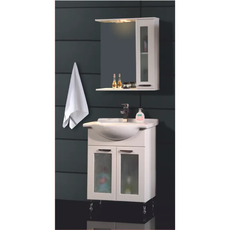 Set mobilier baie Venus, 3 piese, alb, 65 cm Promoție