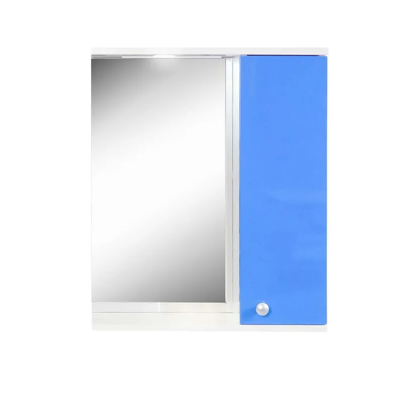 Oglinda baie cu dulap, polita si decupaj pentru spot Selena, 55x67 cm, cobalt Cumpără online