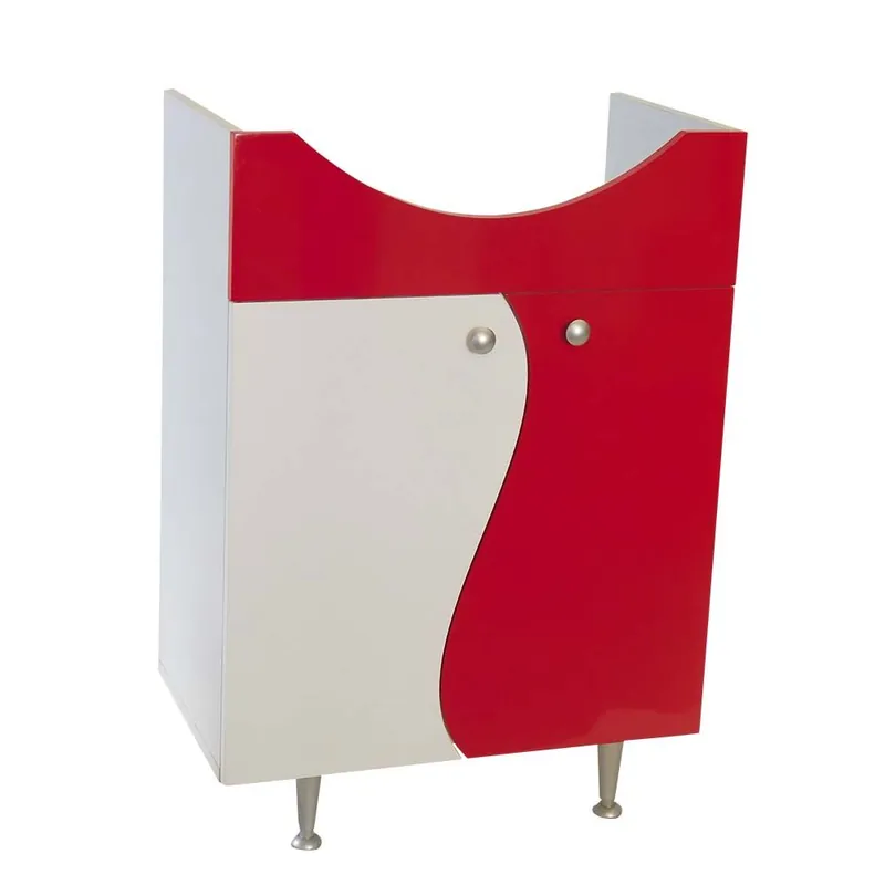 Masca pentru chiuveta / lavoar baie Selena, din MDF, 70 cm, alb-rosu Preț mic