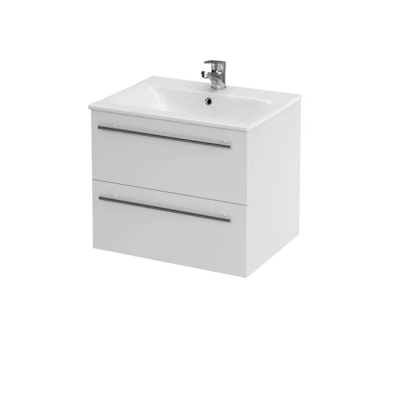 Disponibil imediat Masca chiuveta baie Cersanit set 499 Gracja Ontario, 60 cm, alb (baza+lavoar) S801-068-DSM