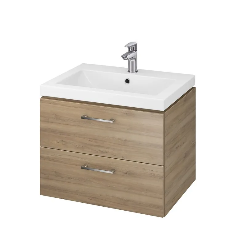 Masca chiuveta baie Cersanit set 808 Lara Como, 60 cm, nuc (baza+lavoar) S801-148-DSM Plată securizată