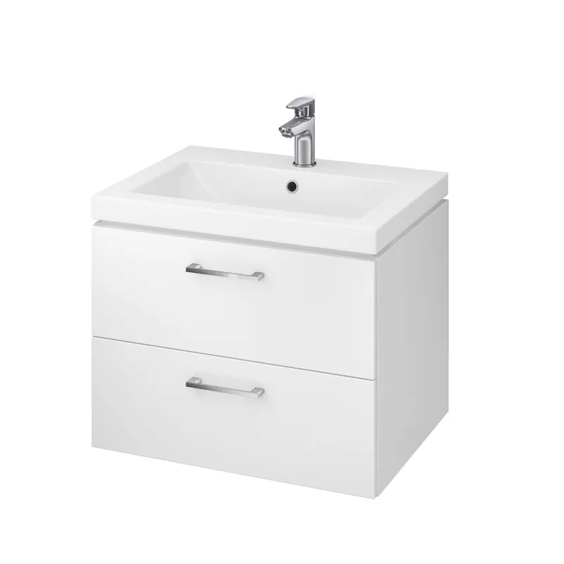 Masca chiuveta baie Cersanit set 807 Lara Como, 60 cm, alb (baza+lavoar) S801-147-DSM Reducere de preț
