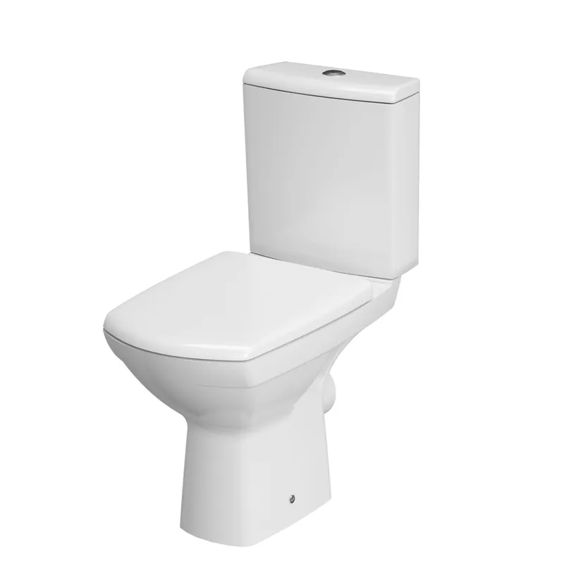 Set vas WC pe pardoseala rimless cu rezervor Cersanit 481 Carina + mecanism si capac duroplast K31-043 Cumpărături sigure