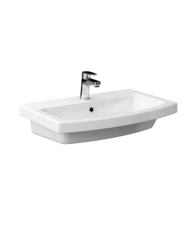 Lavoar incastrat Cersanit Easy K102-015, montare pe mobilier / perete, dreptunghiular, 70 cm, alb Calitate înaltă