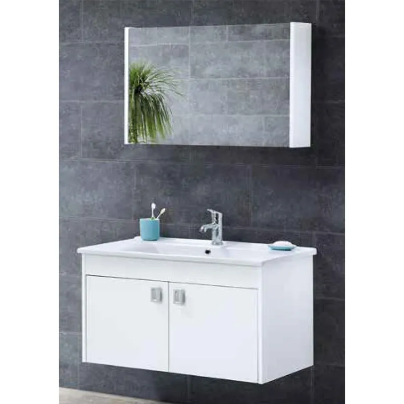 Set mobilier baie Mira, suspendat, 3 piese, alb, 85 cm Doar azi