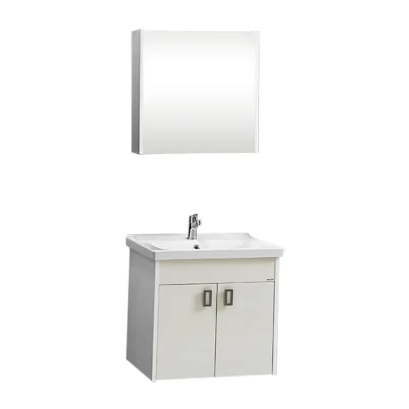 Vezi acum Set mobilier baie Mira, suspendat, 3 piese, alb, 65 cm