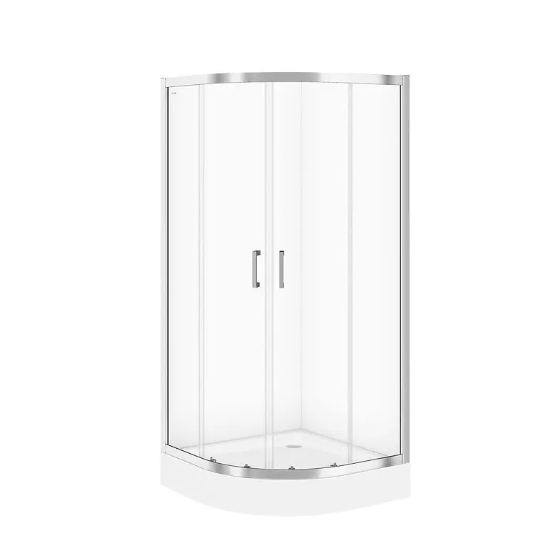 Cabina de dus simpla Cersanit Basic S158-005, semirotunda, 90 x 90 x 185 cm Livrare expres