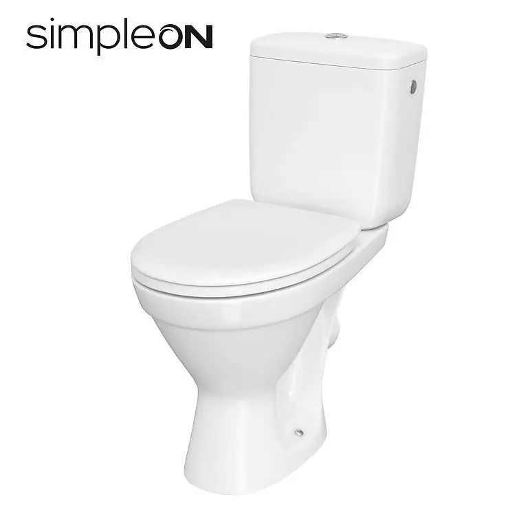 Set vas WC pe pardoseala rimless cu rezervor Cersanit 698 Cersania II + mecanism si capac duroplast cu soft close K11-2339 Cumpărături sigure