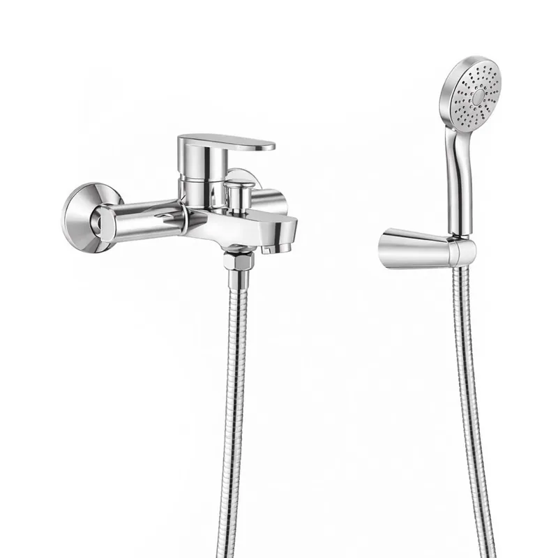Ofertă Baterie baie cada Boet Luca 14555, monocomanda, furtun si para dus incluse, crom (finisaj cromat)