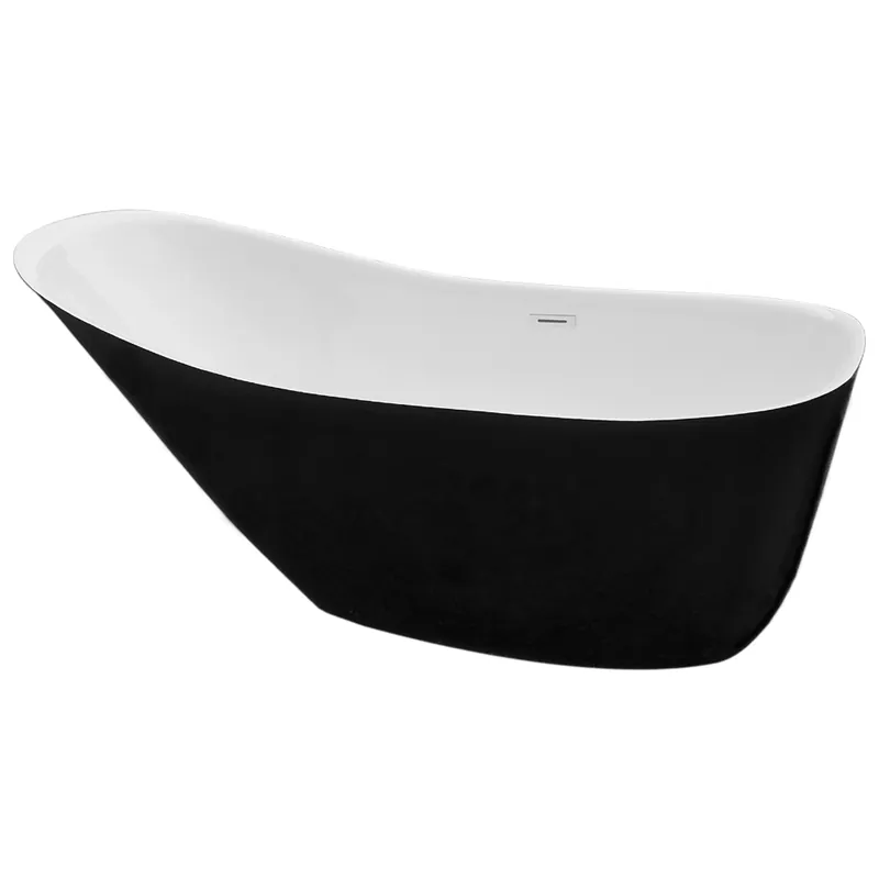 Cada baie freestanding Bella* BSM-212, acril, 170 x 75 x 75 cm, negru mat Preț promoțional