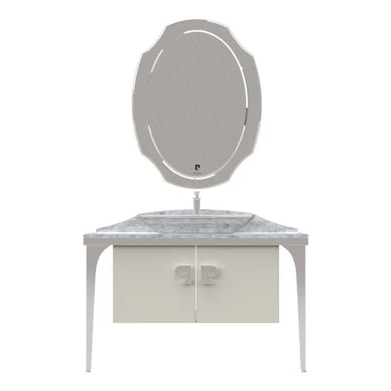 Vezi acum Set mobilier baie Pierre Cardin Venus, 3 piese, alb-argintiu, 120 cm
