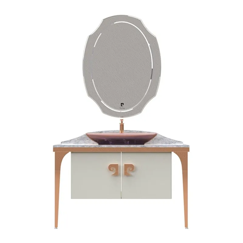 Preț redus Set mobilier baie Pierre Cardin Venus, 3 piese, alb-aramiu, 120 cm