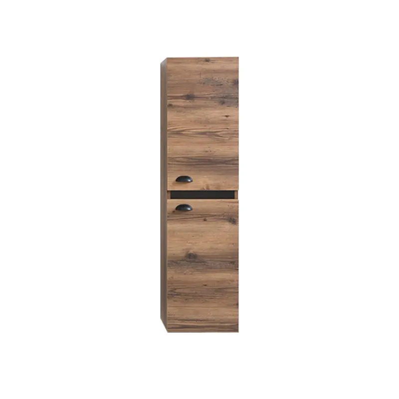 Dulap baie suspendat Basic, maro, 35x140 cm Retur ușor