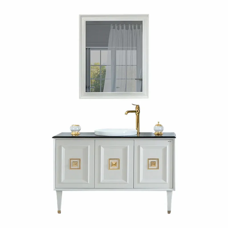 Bestseller Set mobilier baie Arma, 3 piese, alb, 120 cm