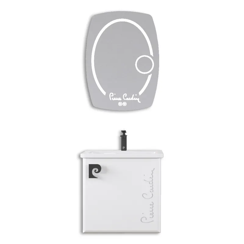 Set mobilier baie Pierre Cardin Star LED, suspendat, 3 piese, alb, 60 cm Cumpărături sigure