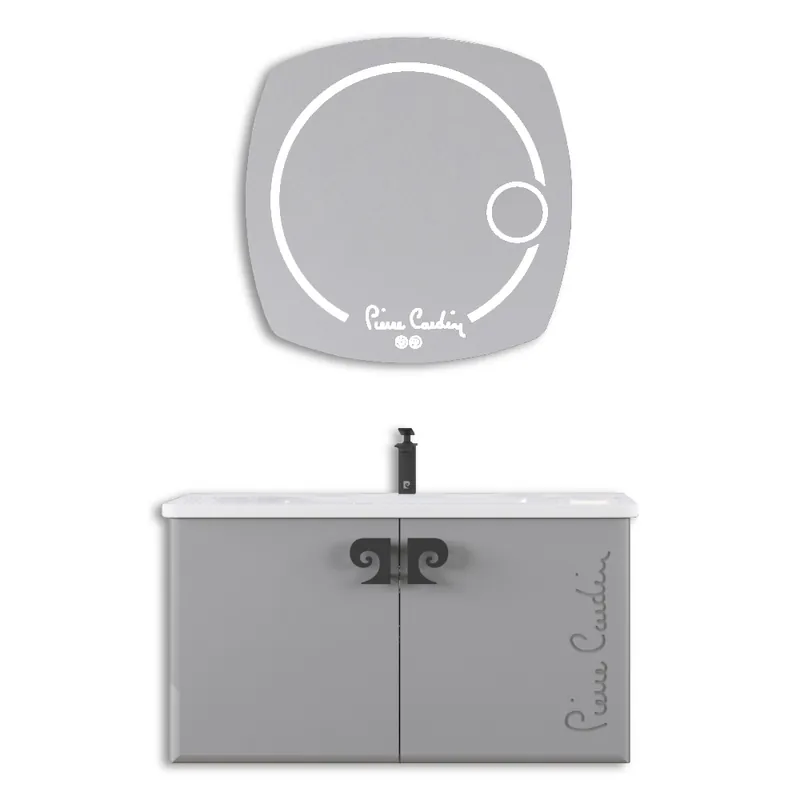 Bestseller Set mobilier baie Pierre Cardin Star LED, suspendat, 3 piese, anthracite, 105 cm