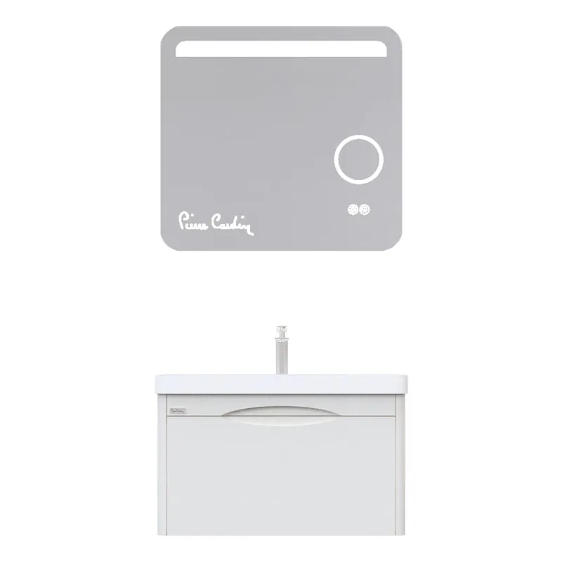 Cel mai bun preț Set mobilier baie Pierre Cardin Pacific LED, suspendat, 3 piese, alb, 80 cm
