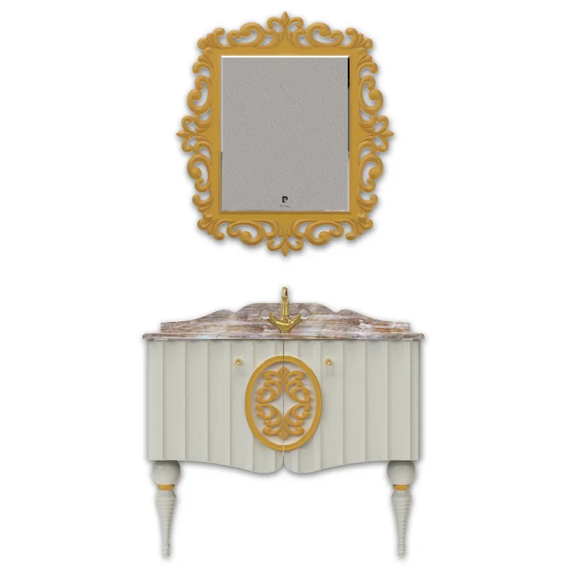 Vezi acum Set mobilier baie Pierre Cardin Moma, 3 piese, alb, 106 cm
