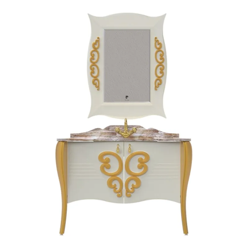 Plată sigură Set mobilier baie Pierre Cardin Hermitage, 3 piese, alb, 115 cm